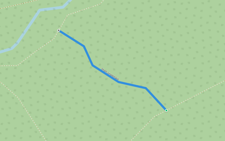Short singletrack walking route map in Betfia