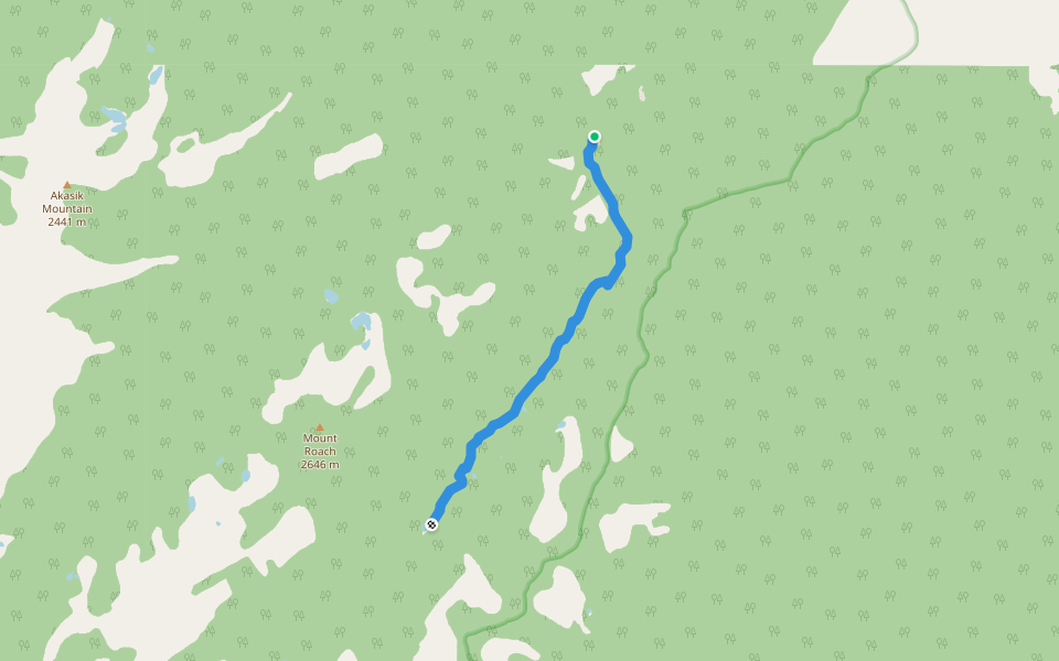 Stryen Creek East Fork Trail walking route map in Lytton