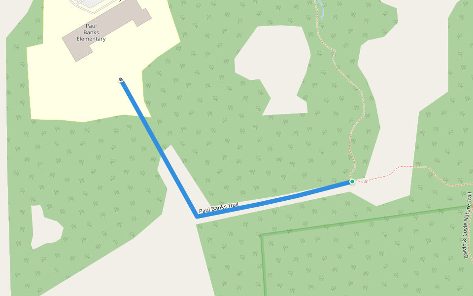 Paul Banks Trail walking route map in Homer