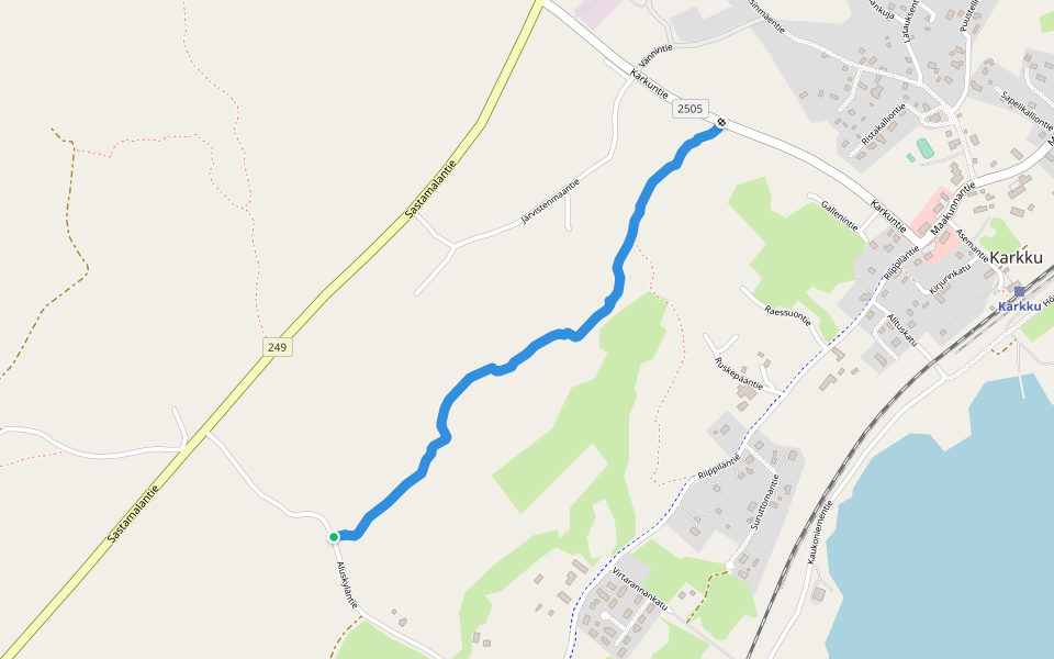Aluskyläntie - Yhdystie walking route map in Ketunkylä