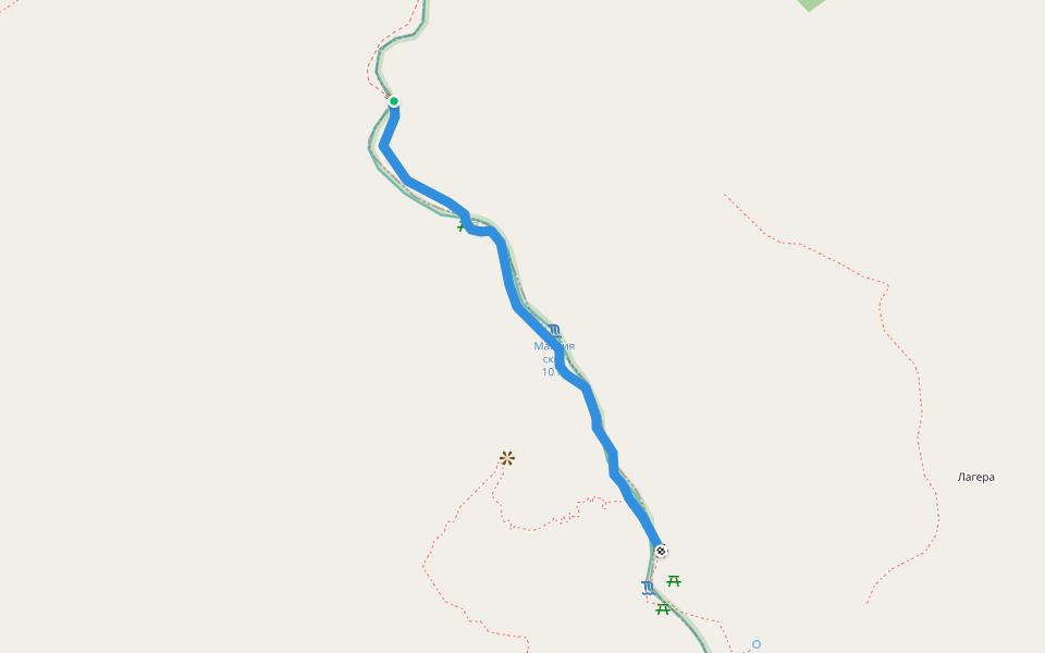 Туристическа пътека "Сливодолско падало" walking route map in Bachkovo
