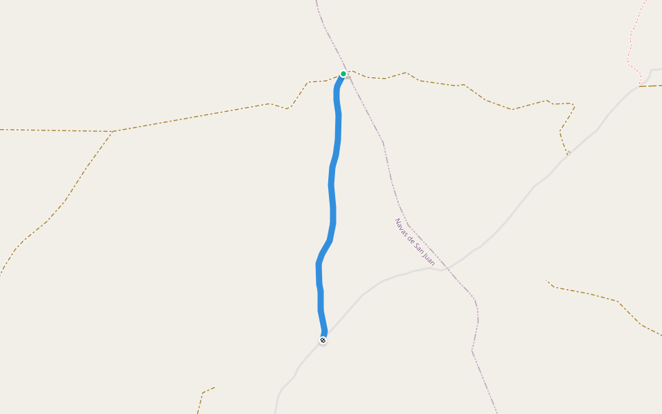 La Cornacha walking route map in Navas de San Juan