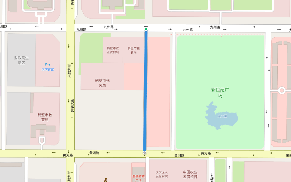 燕莎小吃街 walking route map in He Bi Shi
