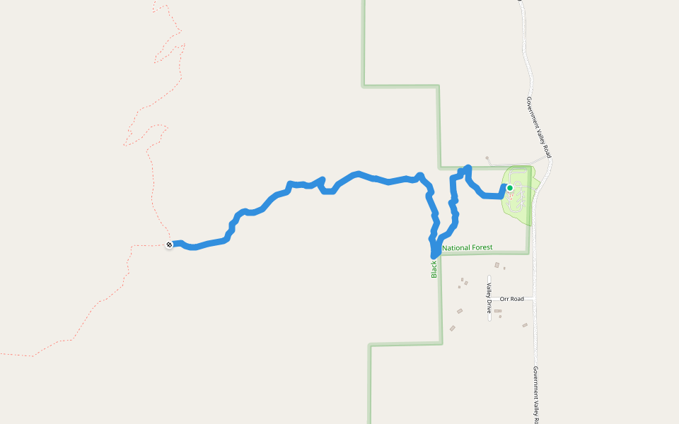 Trail T walking route map in Sundance