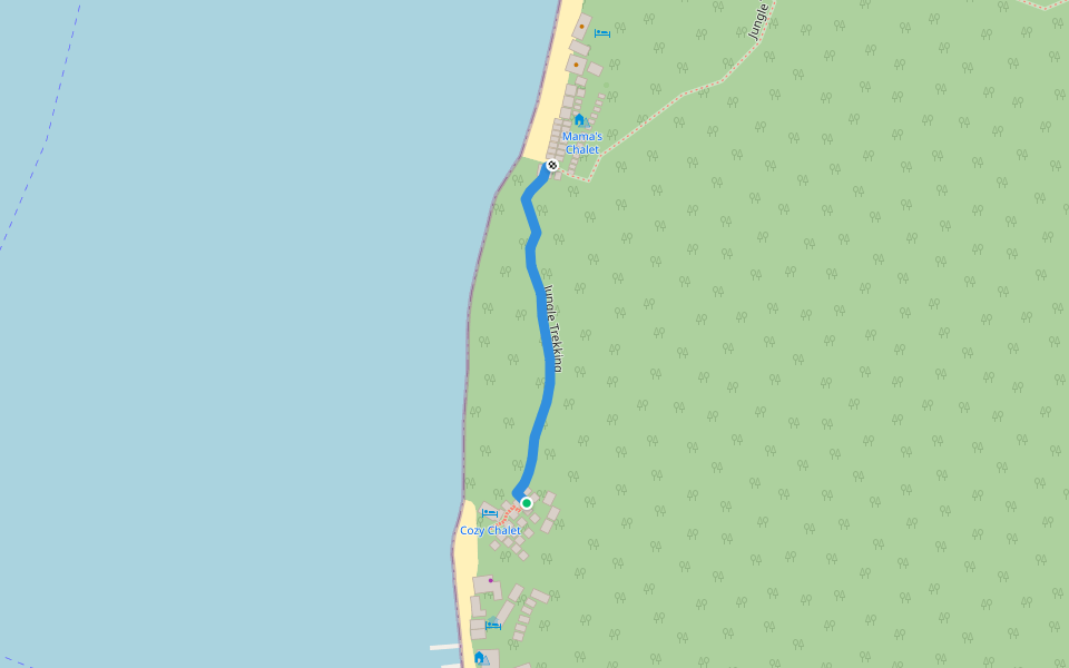 Jungle Trekking walking route map in Besut