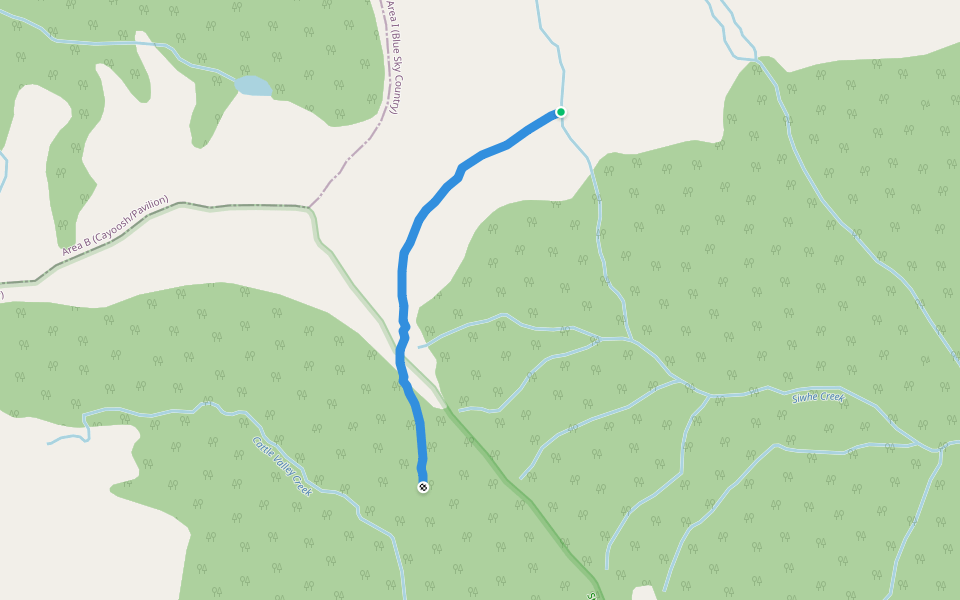 Siwhe Creek Trail walking route map in Lytton