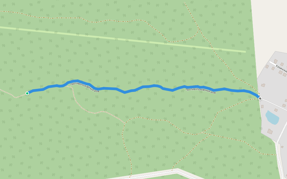 противопожарный ров walking route map in Alekseevskoe