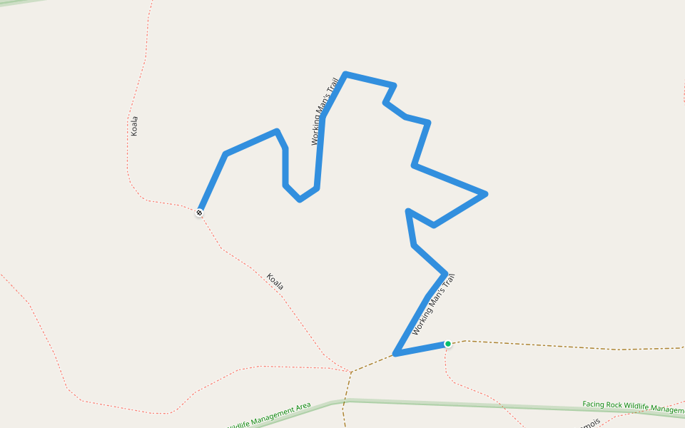 Working Man's Trail walking route map in Ludlow