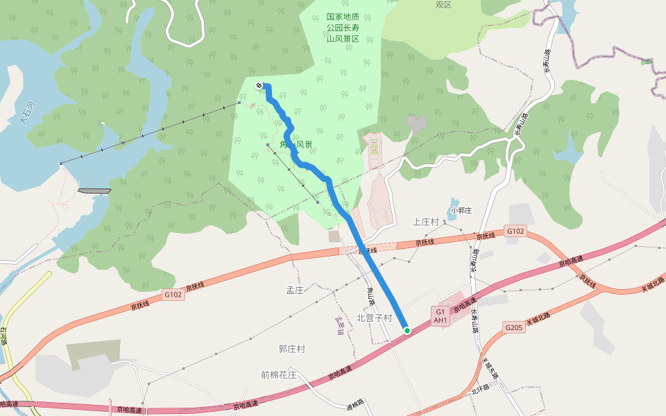 长城 walking route map in Qinhuangdao