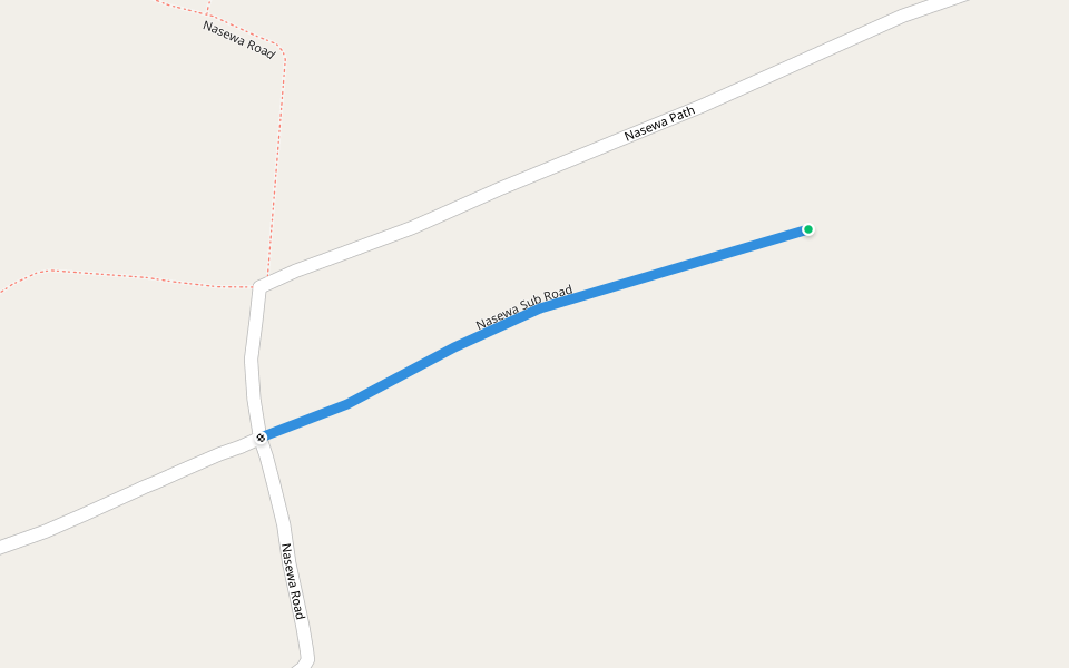 Nasewa Sub Road walking route map in Sikoma