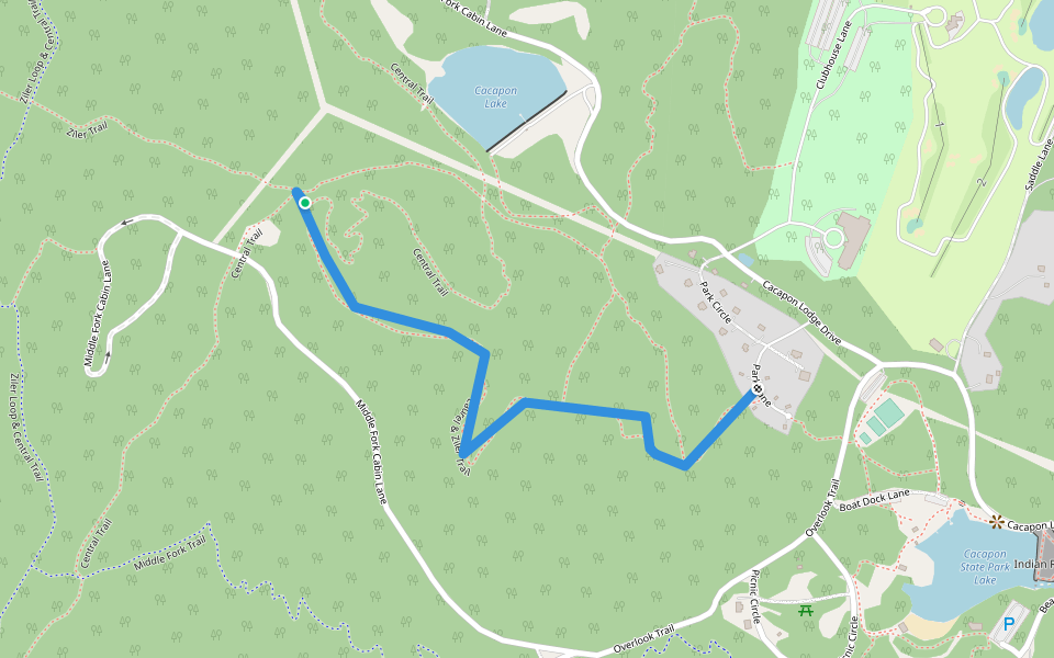 Laurel & Ziler Trail walking route map in Berkeley Springs