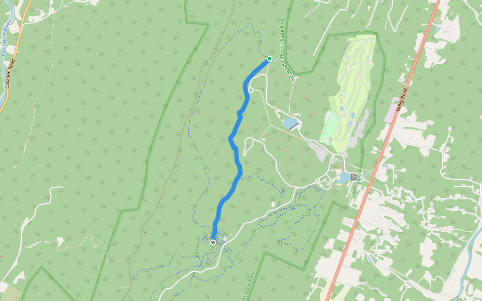 Ziler Loop & Central Trail walking route map in Berkeley Springs