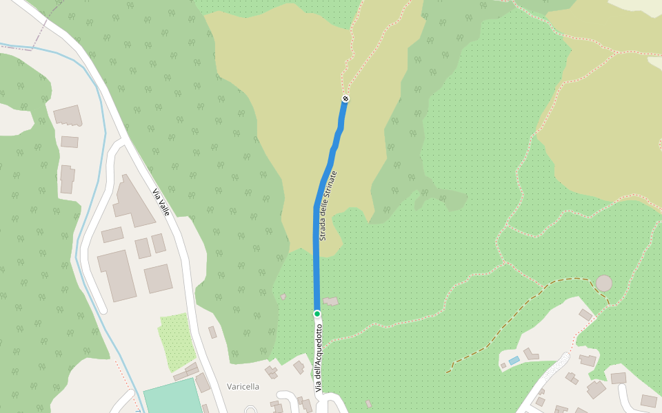 Strada delle Strinate walking route map in Borgio