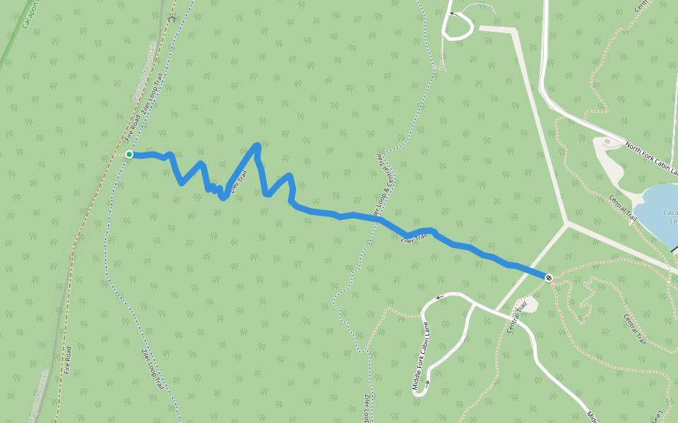 Ziler Trail walking route map in Berkeley Springs