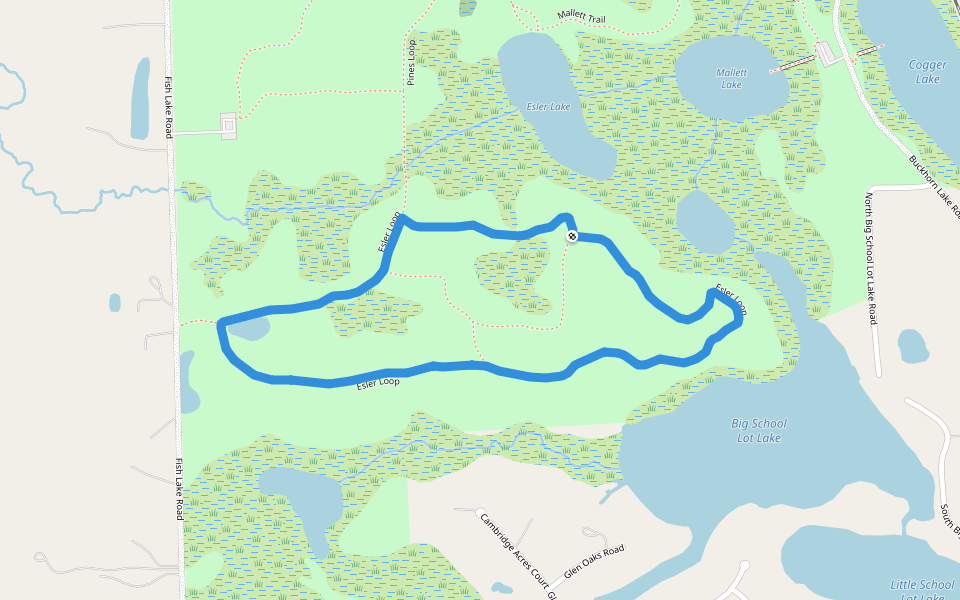 Esler Loop walking route map in Holly