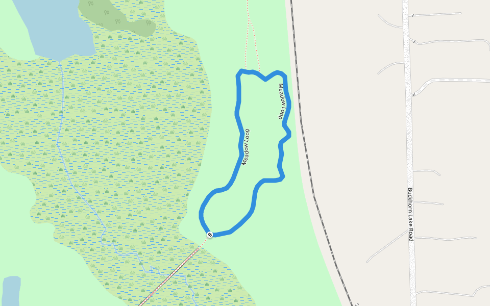 Meadow Loop walking route map in Holly