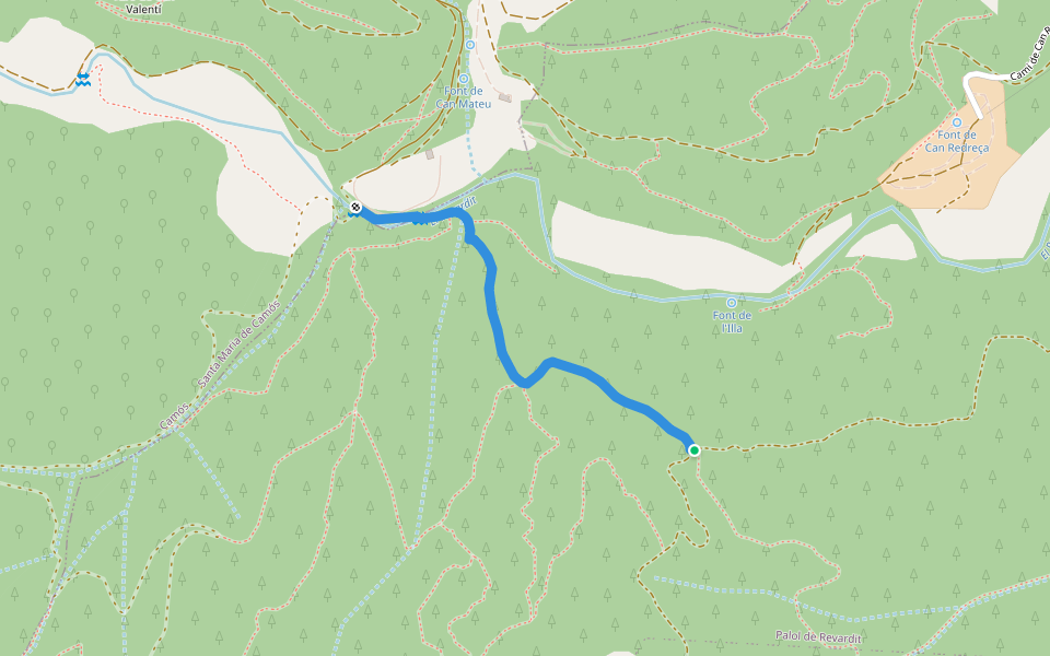 rafiki walking route map in Palol de Revardit