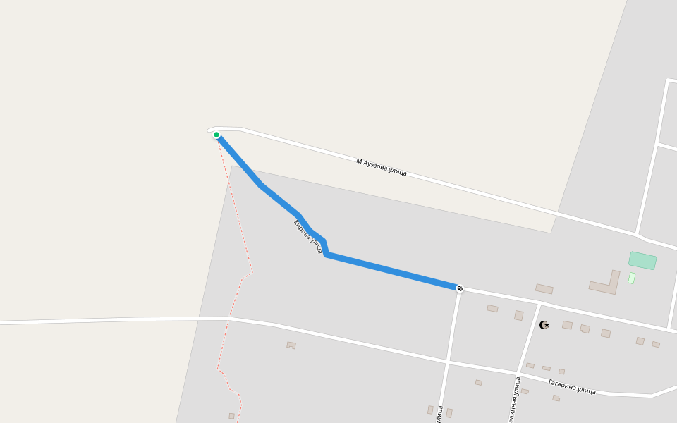 Кирова улица walking route map in Ekibastuz