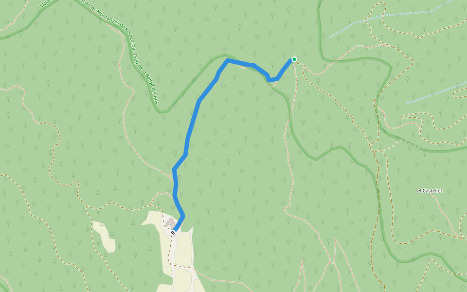 corriol empedregat walking route map in Canet d'Adri