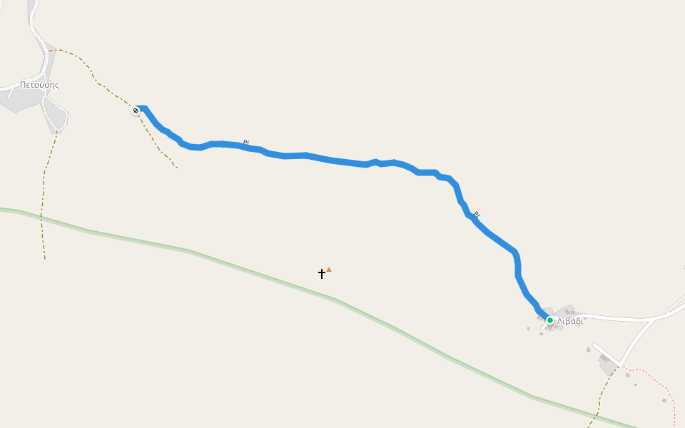 PL walking route map in Livadi