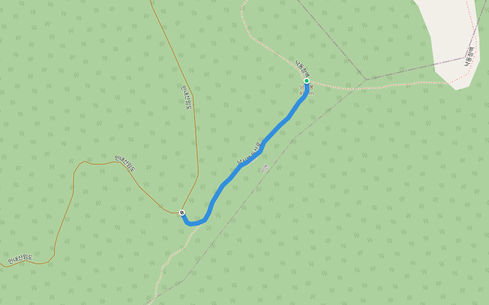 남사봉 등산로 walking route map in Yeongcheon