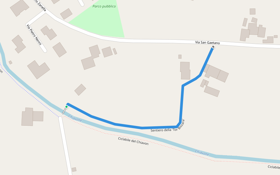 Sentiero della 'Tor Bissara' walking route map in Breganze