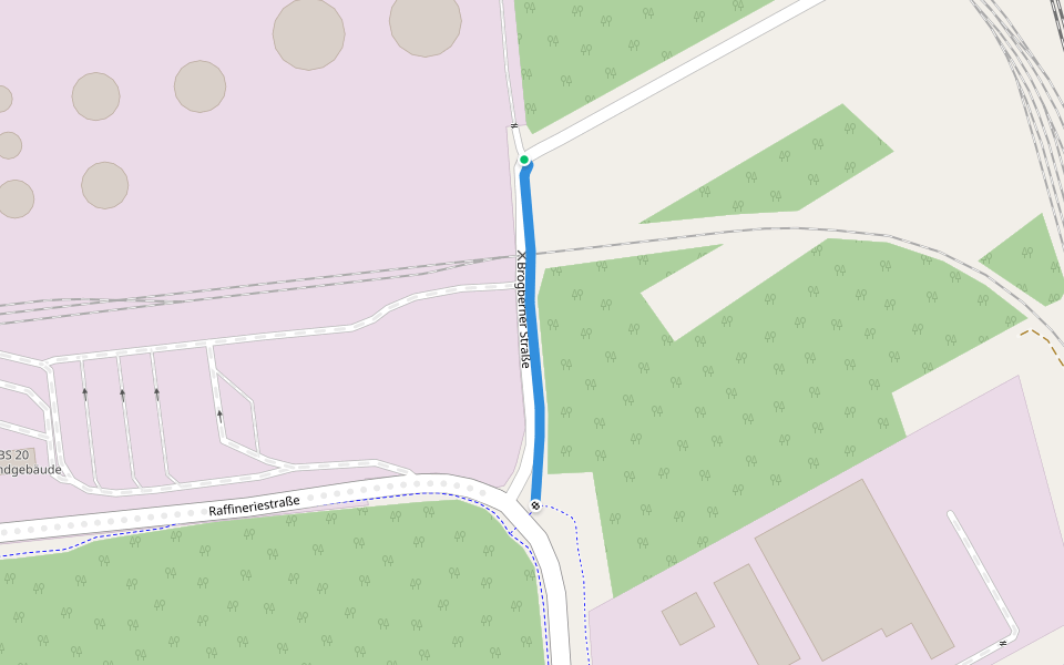 Brögberner Straße walking route map in Lingen (Ems)