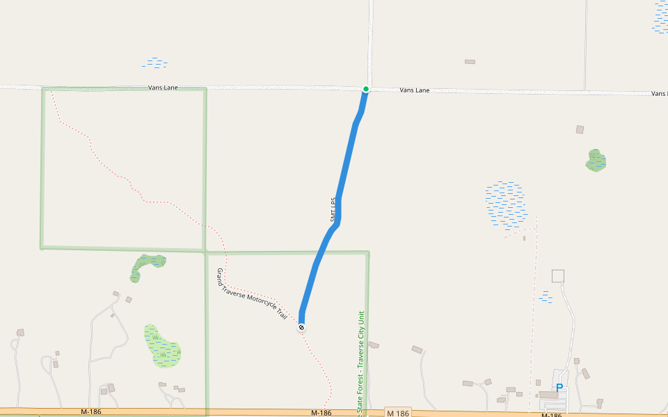 SMT LP5 walking route map in Fife Lake