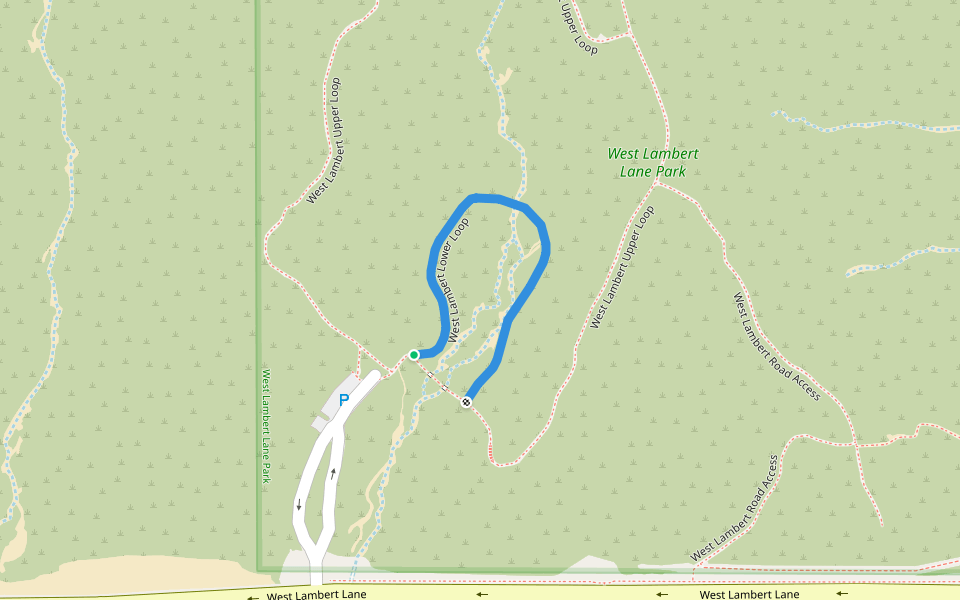 West Lambert Lower Loop walking route map in Oro Valley