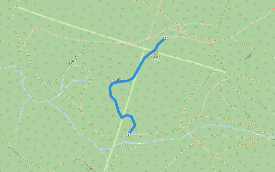 TRUDNE walking route map in Witostowice
