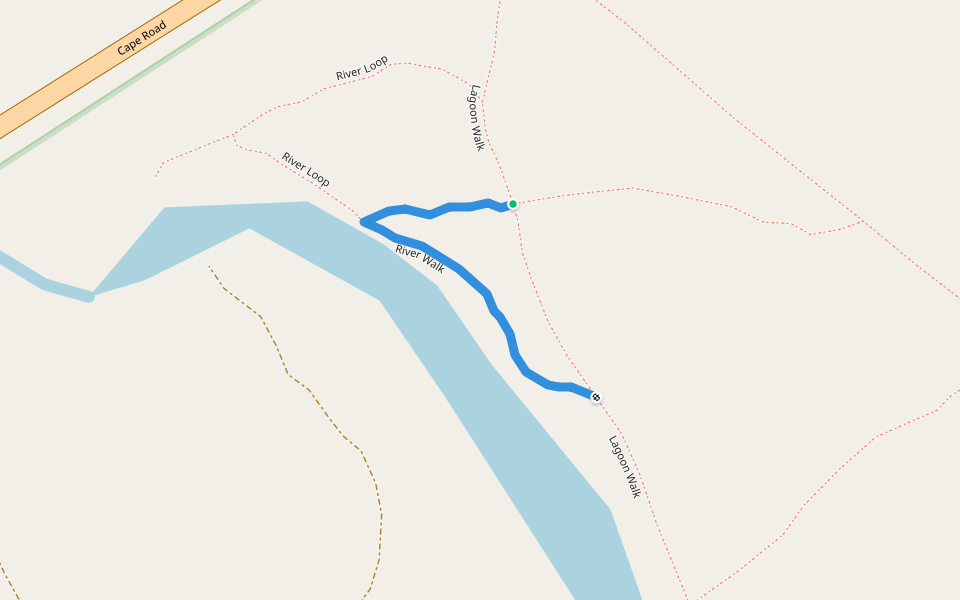 River Walk walking route map in Jeffreys Bay
