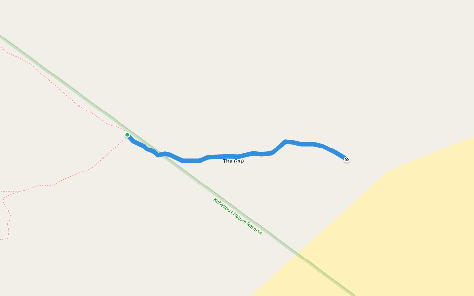 The Gap walking route map in Jeffreys Bay