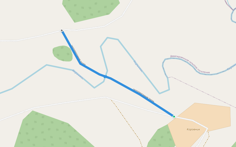 скотопрогонная тропа walking route map in Sosnovo