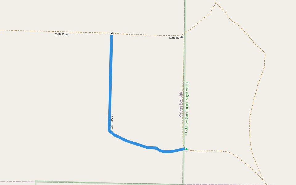 SMT LP763 walking route map in Boyne Falls