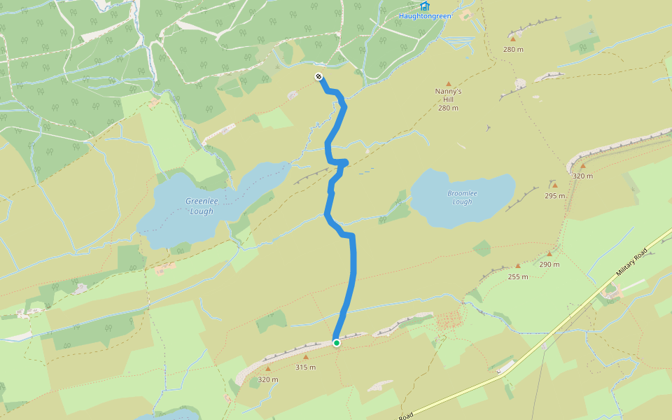 Pennine Way walking route map in Haydon Bridge