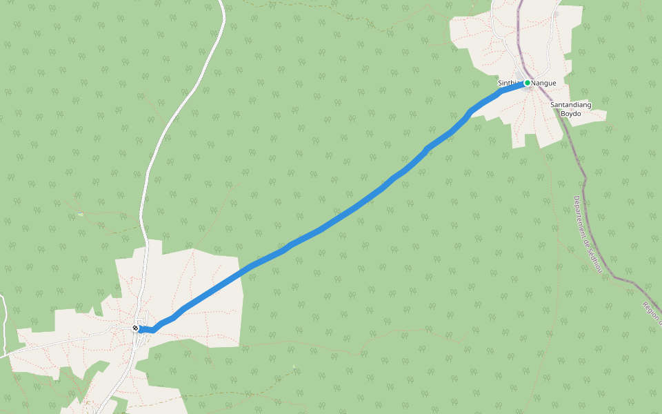 st Nangue_Sare Faring walking route map in Sare Kolobri
