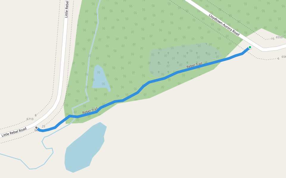 Rebel Trail walking route map in Schomberg