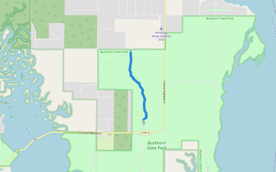 Glacial Lake Trail walking route map in Necedah