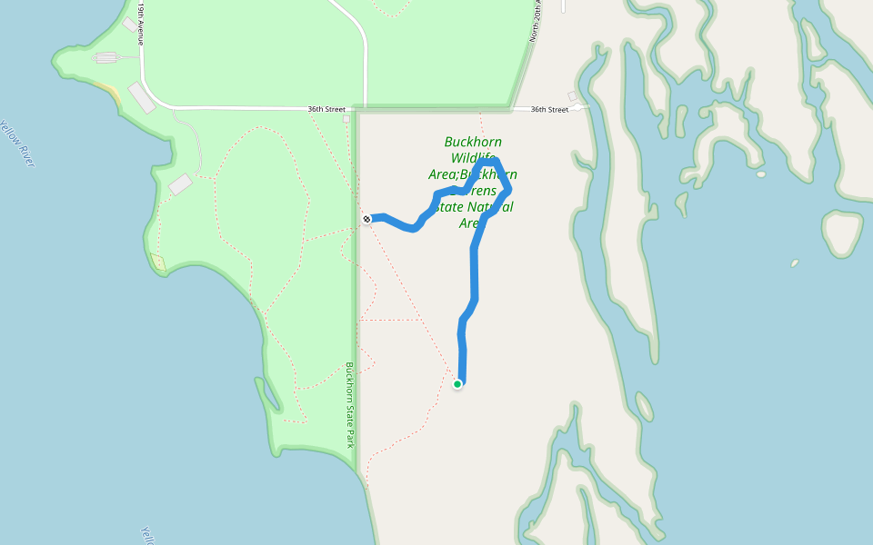 Partridge Trail Loop walking route map in Necedah