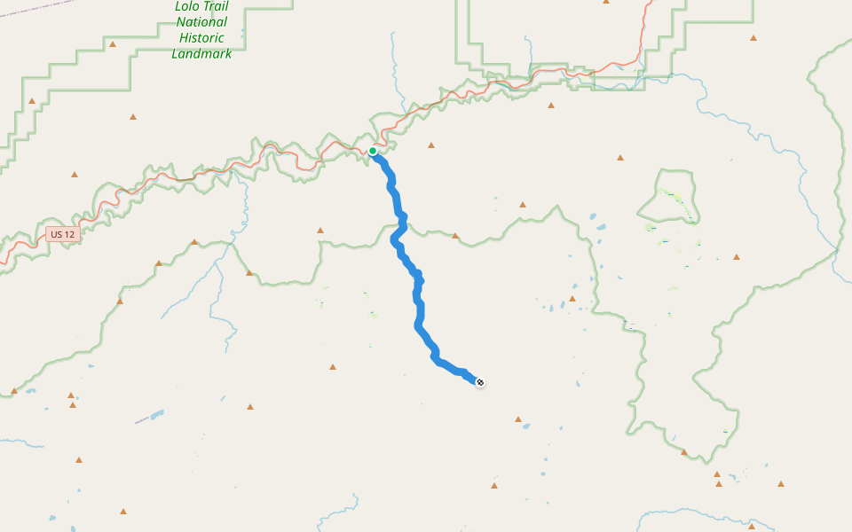 Warm Springs Trail walking route map in Powell