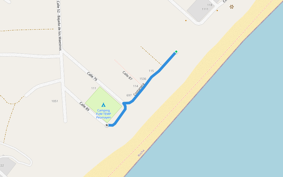 Costanera walking route map in Parallé
