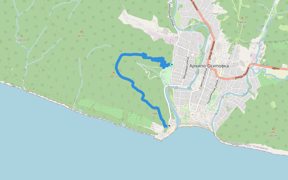 Терренкур walking route map in Arkhipo-Osipovka