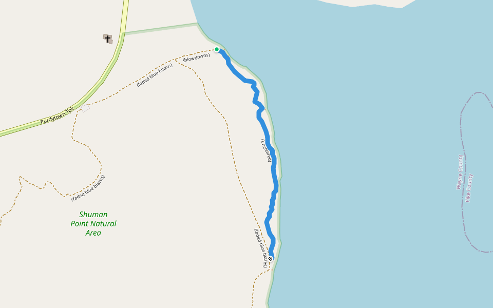 (uncleared) walking route map in Lakeville