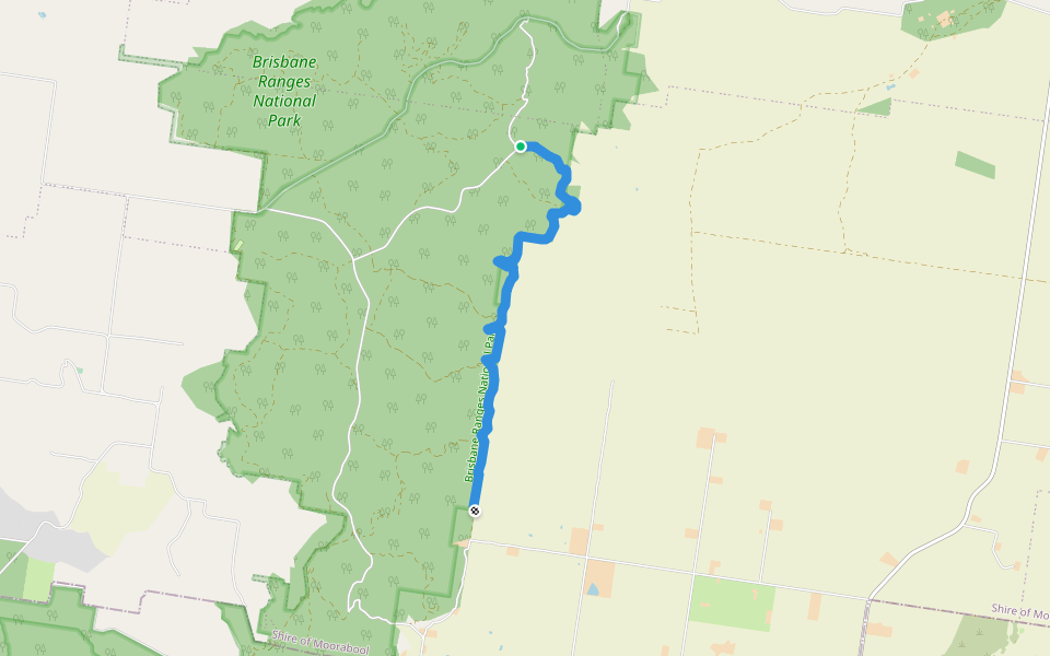 Brisbane Track walking route map in Balliang