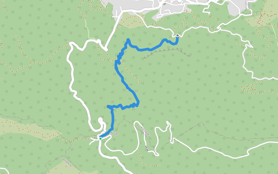 hiking trail walking route map in Lapta