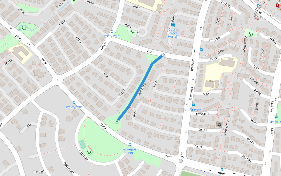 טיילת אפק walking route map in Qatsrin