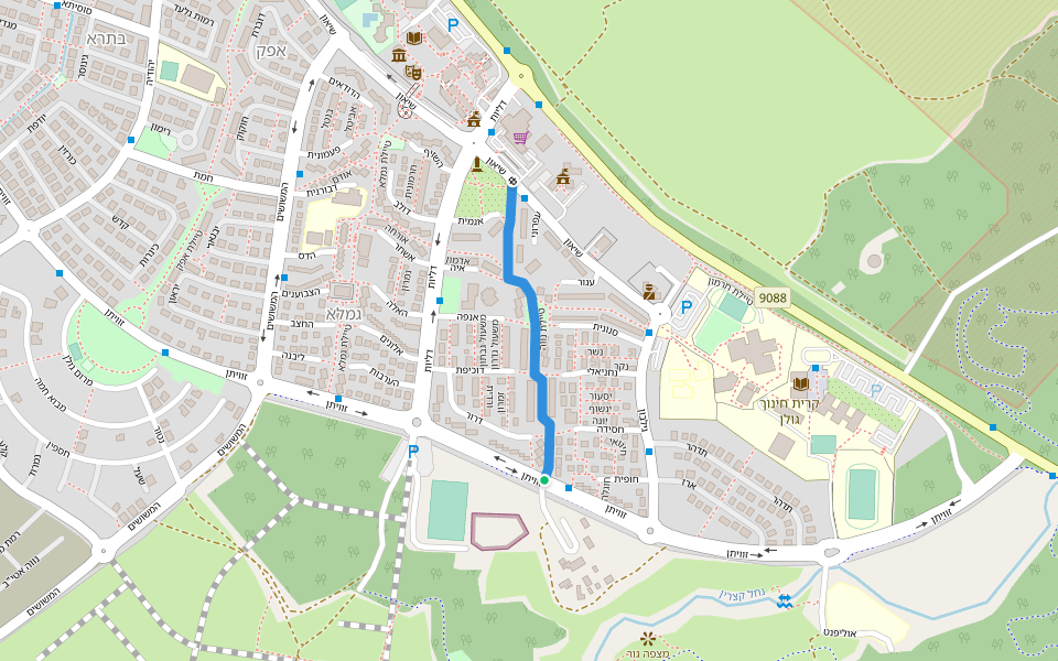 טיילת נווה walking route map in Qatsrin