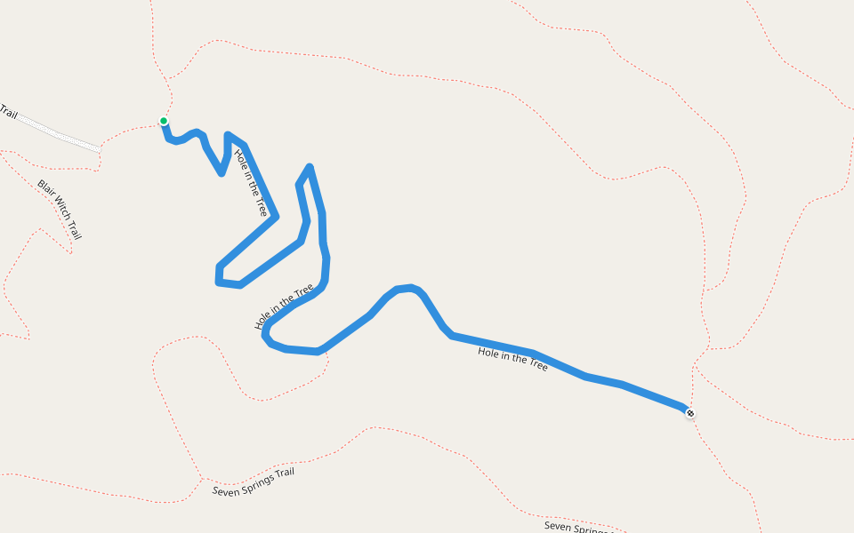 Hole in the Tree walking route map in Occidental