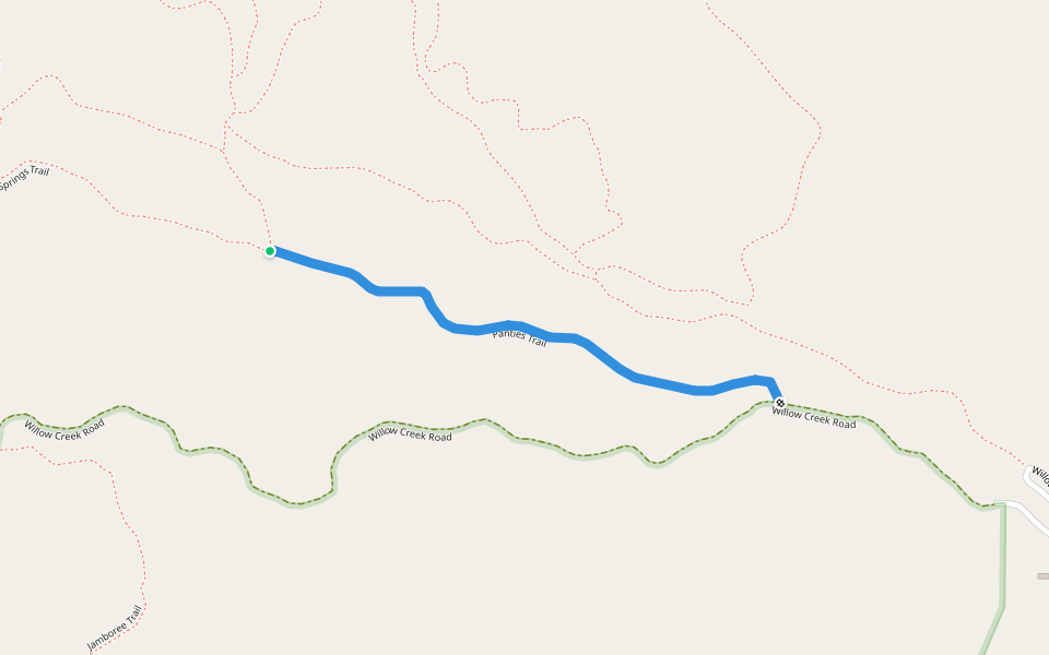Panties Trail walking route map in Occidental