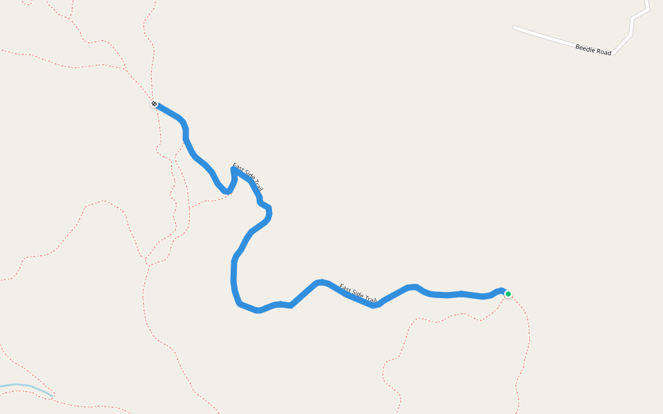East Side Trail walking route map in Occidental